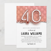 40. Geburtstagsfeier Party Einladung (Vorne/Hinten)