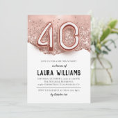 40. Geburtstagsfeier Party Einladung (Stehend Vorderseite)