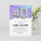 40. Geburtstagsfeier Party Einladung (Stehend Vorderseite)