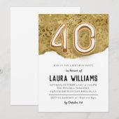 40. Geburtstagsfeier Party Einladung (Vorne/Hinten)