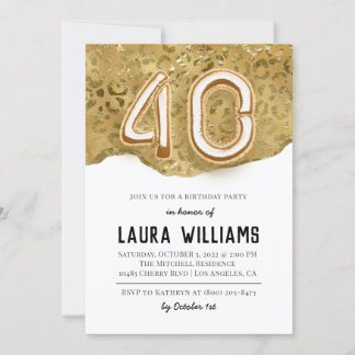40. Geburtstagsfeier Party Einladung