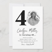 40. Geburtstagsfeier Party Einladung | 40. Geburts (Vorderseite)