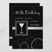 40. Geburtstagsfeier - Party Einladung für Valerie (Vorne/Hinten)