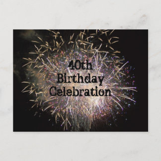 40. Geburtstagsfeier Postkarte
