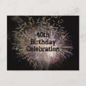 40. Geburtstagsfeier Postkarte (Vorderseite)