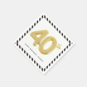 40. Geburtstagsfeier Serviette (Ecke)