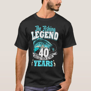 40. Geburtstagsfischerei 40 Jahre alter Fischer 19 T-Shirt