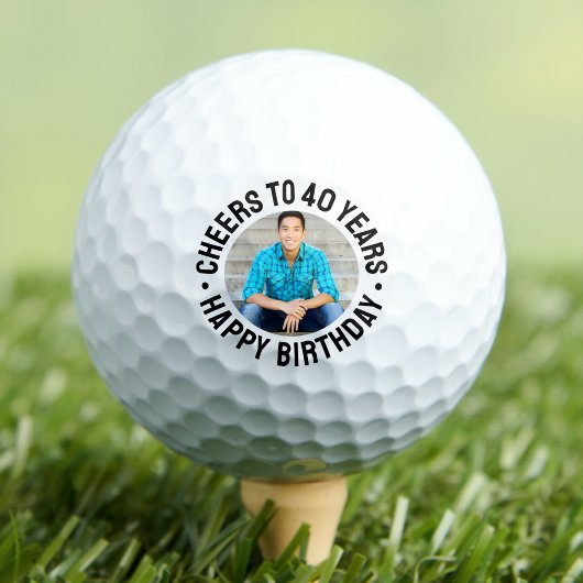 40. Geburtstagsfoto Golfball