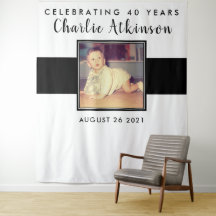 40. Geburtstagsfoto-Hintergrundbanner