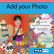 40. Geburtstagsfoxy-Lady 🎉 Custom Foto