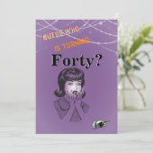 40. Geburtstagsfrauen Party Einladung (Stehend Vorderseite)