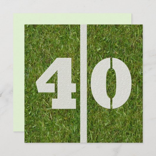 40. Geburtstagsfußball-Party Einladung (Vorne/Hinten)