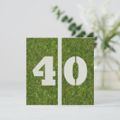40. Geburtstagsfußball-Party Einladung (Stehend Vorderseite)
