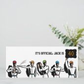 40. Geburtstagsfußball-Party Einladung - Foul! (Stehend Vorderseite)