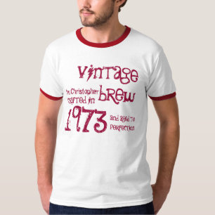 40. Geburtstagsgeschenk 1973 Vintage Brew Name für T-Shirt