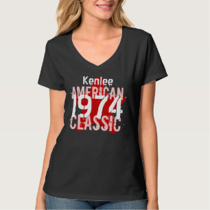 40. Geburtstagsgeschenk 1974 American Classic Star T-Shirt