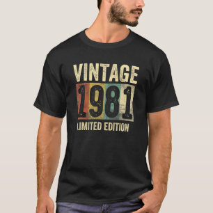40. Geburtstagsgeschenk 40 Jahre Vintag 1981 T-Shirt