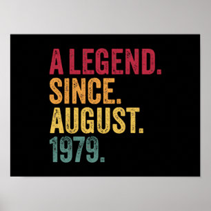 40. Geburtstagsgeschenk August 1979 Funny Men Wome Poster