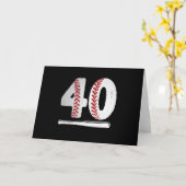 40. Geburtstagsgeschenk Baseball Karte (Gelbe Blume)