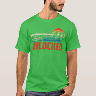 40. Geburtstagsgeschenk freigeschaltetes Level 40  T-Shirt