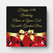 40. Geburtstagsgeschenk für Boss, Mitarbeiter Fotoplatte (Vorderseite)