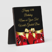 40. Geburtstagsgeschenk für Boss, Mitarbeiter Fotoplatte (Vorderseite)