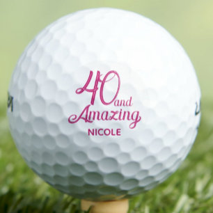 40. Geburtstagsgeschenk für Tochter Rosa Chic Ande Golfball