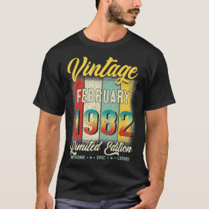 40. Geburtstagsgeschenk Männer Vintag im Februar 1 T-Shirt