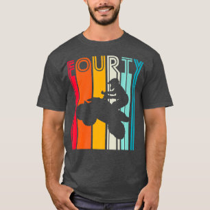40. Geburtstagsgeschenk Quad-Fahrer Retro ATV 4x4 T-Shirt