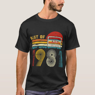 40. Geburtstagsgeschenke Best of 1981 Retro-Kasset T-Shirt