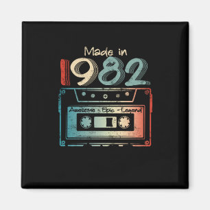 40 Geburtstagsgeschenke Jahr alt 1982 Kassette Magnet