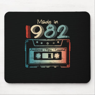 40 Geburtstagsgeschenke Jahr alt 1982 Kassette Mousepad