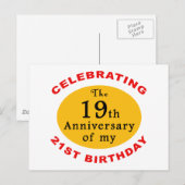 40. Geburtstagsgeschenke Postkarte (Vorne/Hinten)