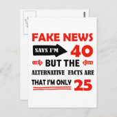 40. Geburtstagsgeschenke Postkarte (Vorne/Hinten)