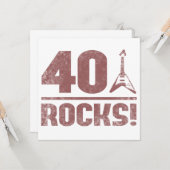 40. Geburtstagsgestein Karte (Vorderseite/Rückseite Beispiel)