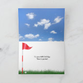 40. Geburtstagsgolfball im Gras Karte (Innenseite)