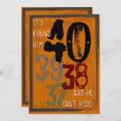 40. Geburtstagsgrungy Countdown-Party Einladung (Vorne/Hinten)