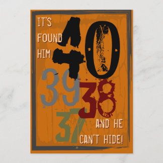 40. Geburtstagsgrungy Countdown-Party Einladung