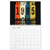 40. Geburtstagskalender Kalender (Jan 2027)