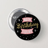 40. Geburtstagskarren Button (Vorne & Hinten)