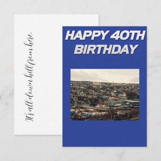 40. Geburtstagskarte (Vorne/Hinten)