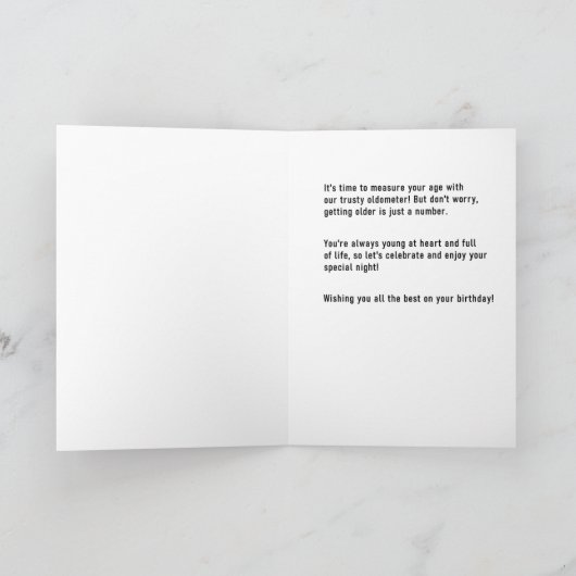 40. Geburtstagskarte Dankeskarte (Innenseite)