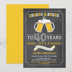 40. Geburtstagskarte für Cheers und Biere Einladung