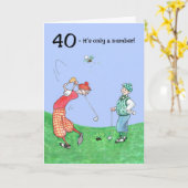 40. Geburtstagskarte für einen Golfer Karte (Gelbe Blume)