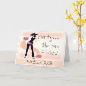 40. Geburtstagskarte für Frauen Karte (Gelbe Blume)