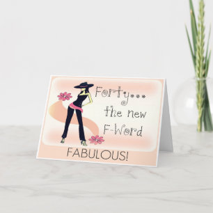 40. Geburtstagskarte für Frauen Karte