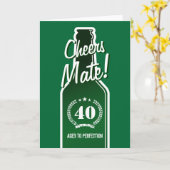 40. Geburtstagskarte für Männer | Alter bis zur Pe Karte (Gelbe Blume)