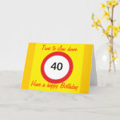 40. Geburtstagskarte Karte (Gelbe Blume)