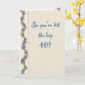 40. Geburtstagskarte Karte (Gelbe Blume)