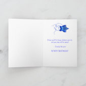 40. Geburtstagskarte mit abstrakten Plätzen. Karte (Innenseite)